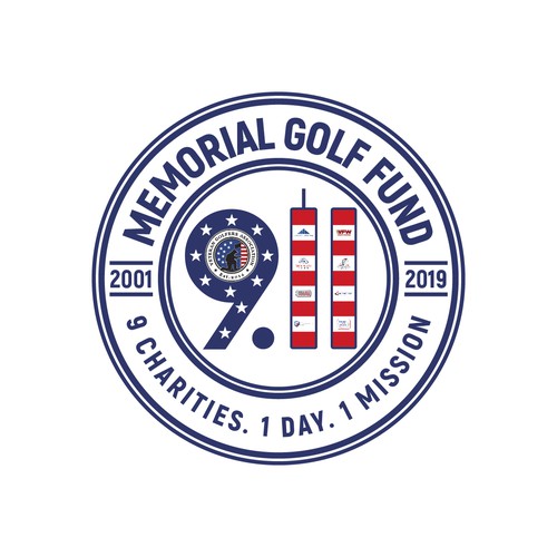 Memorial design with the title '9/11 Memorial Golf Fund'