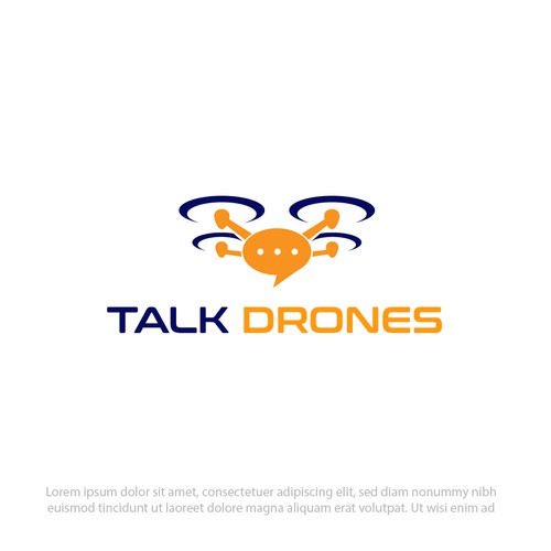 Drone photography logo with the title 'Talk drones'