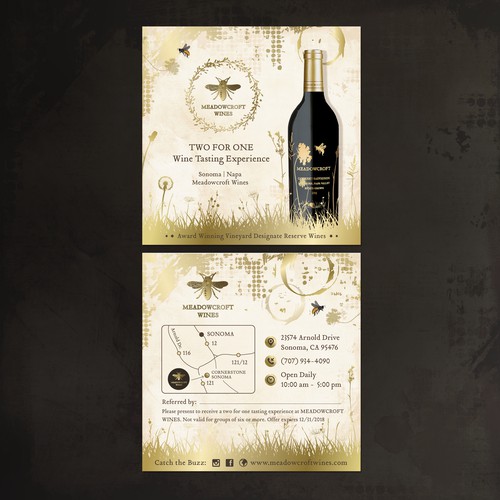Upscale design with the title 'Invitation card for Winery Tasting Room in modern country style'