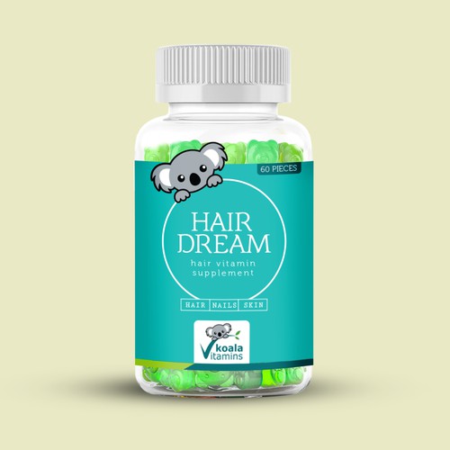 Tablet design with the title 'Vitamin Tablet Bottle label Design'