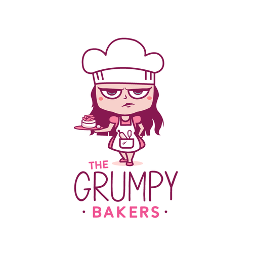 Mascot logo with the title 'Fun logo for tasty sweets and treats'