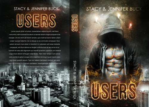 Fire book cover with the title 'Create an anti-hero/super hero cover for a dark and gritty book'