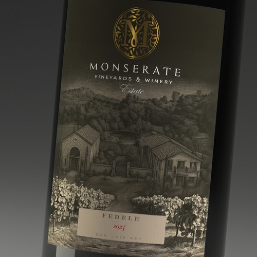 Liquor label with the title 'wine label'