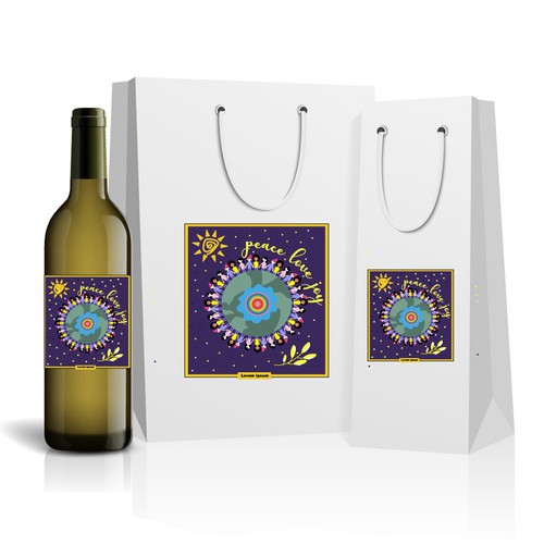 Wine illustration with the title 'Wine identity design'