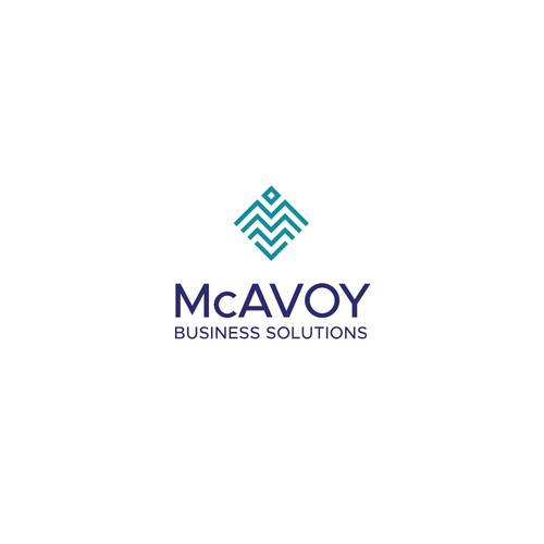 Upscale logo with the title 'Concept for McCoy Business Solutions, a small business consultant'