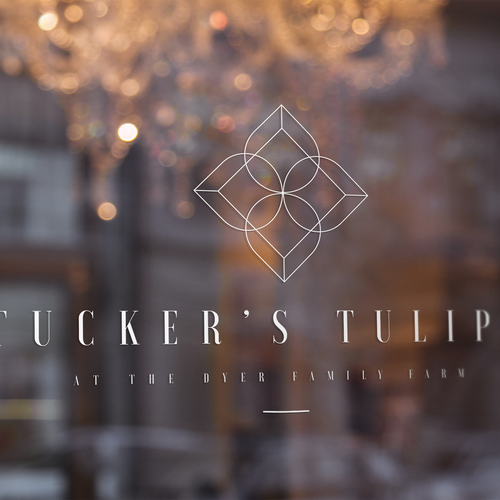 Tulip logo with the title 'Flower Logo Design'