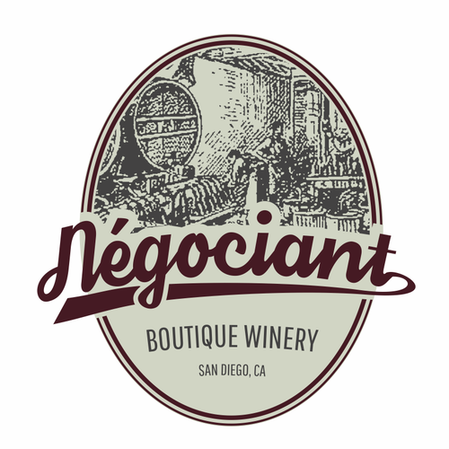 Winery logo with the title 'Urban Winery in San Diego'