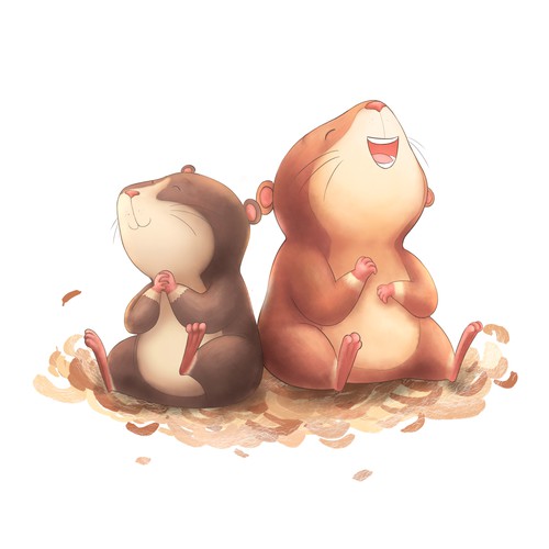 Kid artwork with the title 'Children's Book : "Ham & Sal - and the very good smell"'