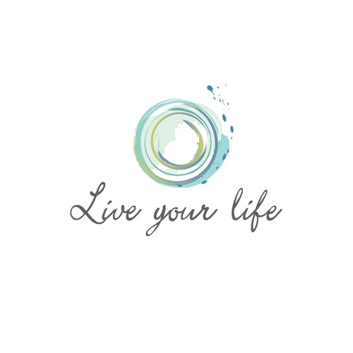 Aqua design with the title 'Live your life'