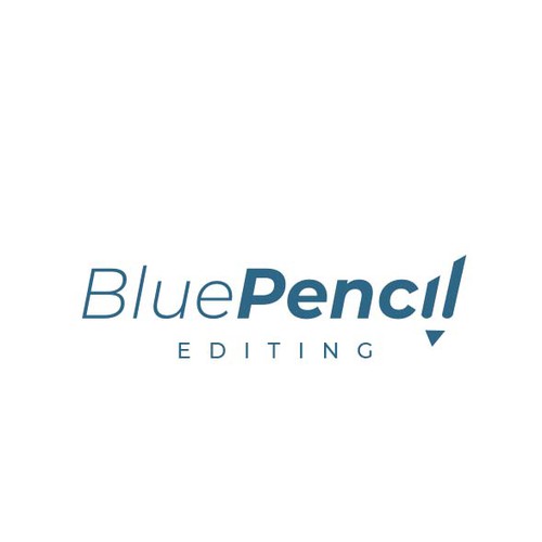 Pencil logo with the title 'Negative space use in PENCIL logo design'