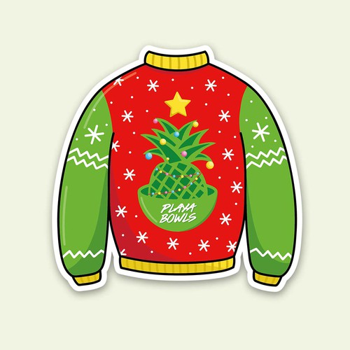 Christmas tree design with the title 'Christmas sticker'