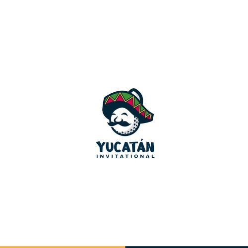 Sombrero design with the title 'YUCATAN golf tournament'