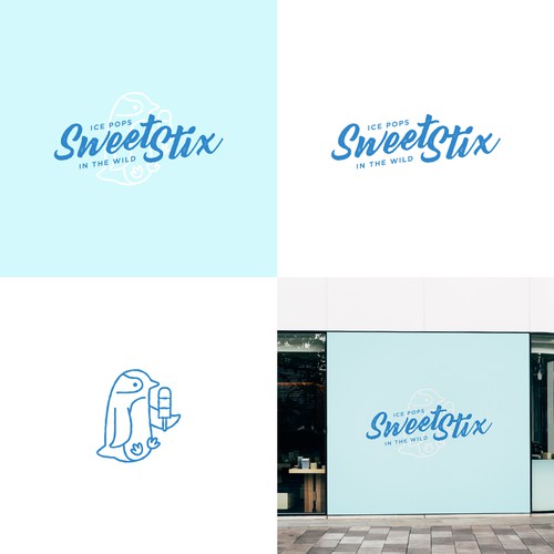 Penguin brand with the title 'Logo Design for Sweet Stix'