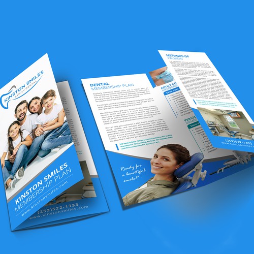 Dental design with the title 'Kinston Smiles Family Dental'