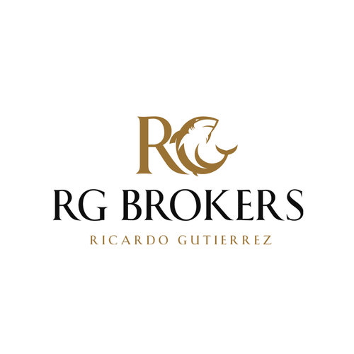 Shark design with the title 'Logo design concept for "RG Brokers"'