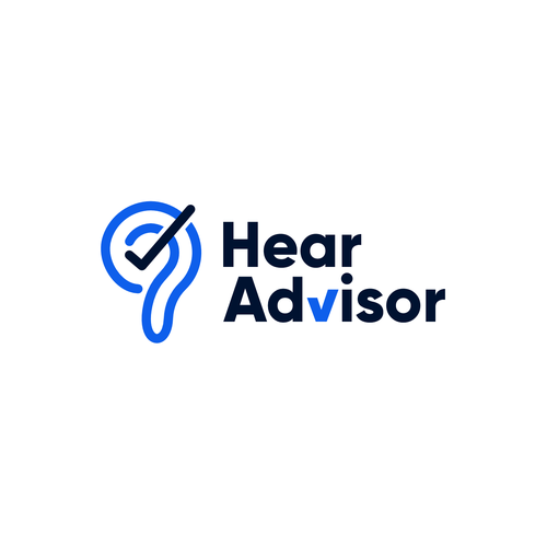 Company brand with the title 'HearAdvisor logo concept'