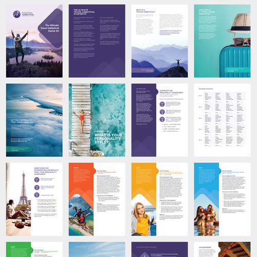 Tour design with the title 'E brochure for travel and tour'