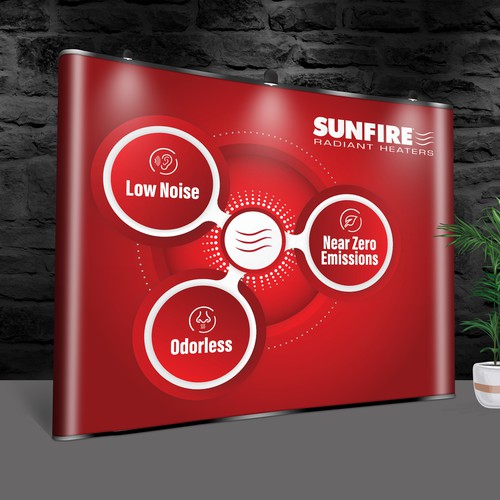 Backdrop design with the title 'Modern Trade Show Backdrop'