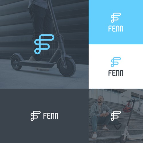 Track logo with the title 'Minimalist logo for Fenn.'