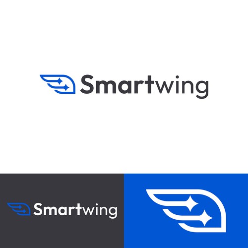 Artificial intelligence logo with the title 'Smartwing - Logo/Branding'