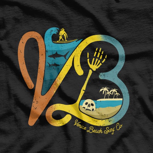 Beach t-shirt with the title 'Surf'