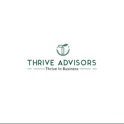 Thrive design with the title 'Thrive with a hip and fun logo'