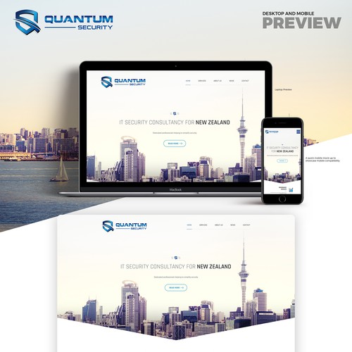 Security website with the title 'Quantum Security'
