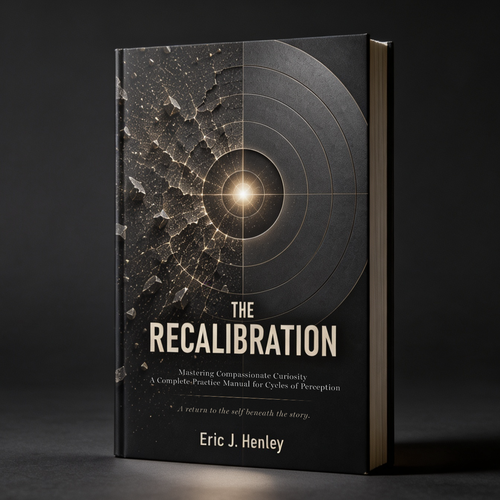Book cover with the title 'The Recalibration Book Cover Concept'