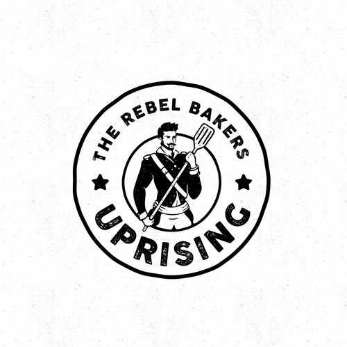 Man logo with the title 'bakery logo charcter'