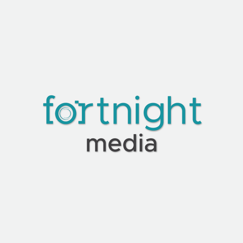 Media brand with the title 'wordmark logo for fortnight media'