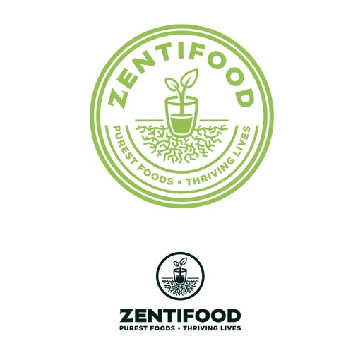 Juice brand with the title 'Logo/emblem for organic food distribution'