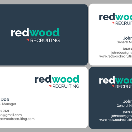 Recruitment logo with the title 'RedWood Recruiting'