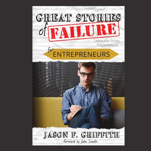 Inspirational book cover with the title 'Great Stories of Failure book cover'