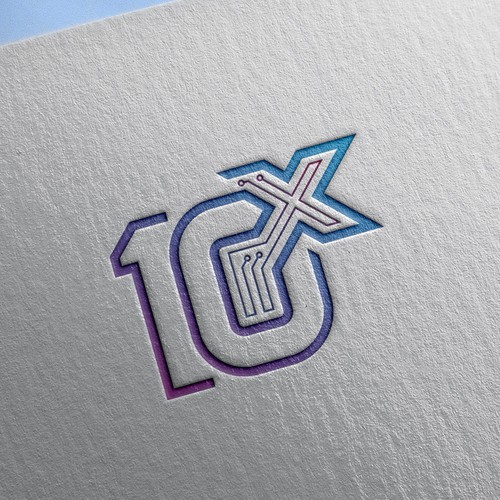 Cybersecurity brand with the title '10X Logo concept'