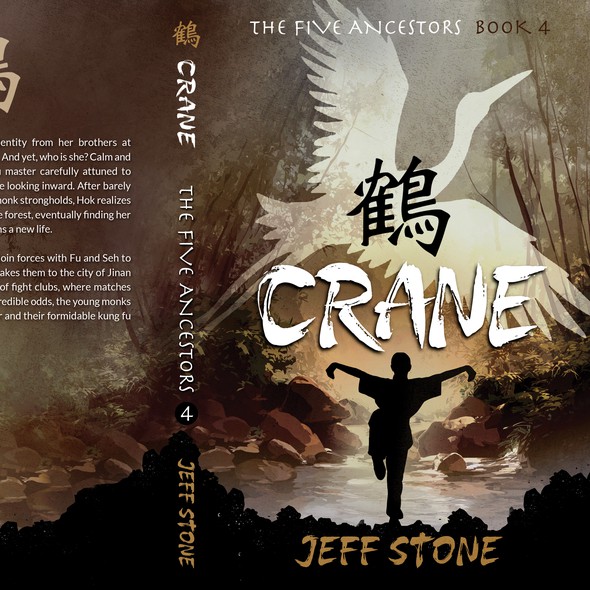 Adventure book cover with the title 'CRANE, The Five Anscestors - Book 4'