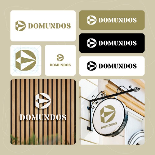 Paper plane design with the title 'Logo Concept for Luxury Villas and Travel Company'