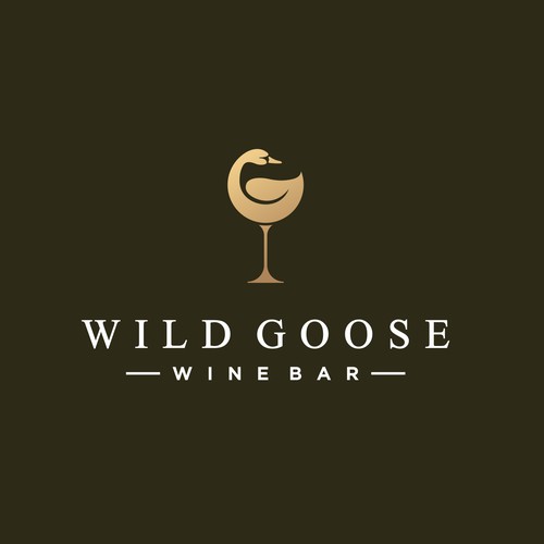 Wine glass design with the title 'Design a logo for a relaxed luxury wine bar in beach town'