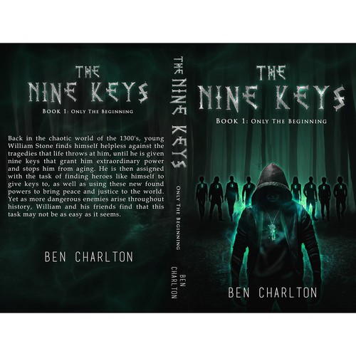 Fantasy book cover with the title 'Cover art - The Nine Keys'