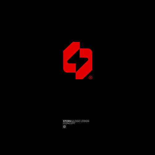 Electric shock logo with the title 'STORM / Fitness solutions'