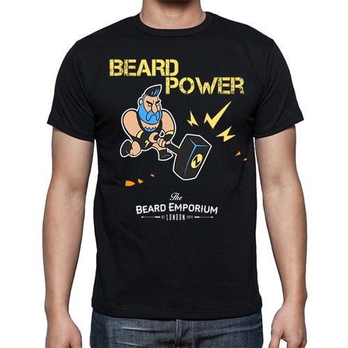 Hero artwork with the title 'Strongman character design creation for The Beard Emporium.com'