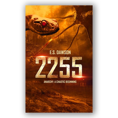 Science-fiction book cover with the title '2255'