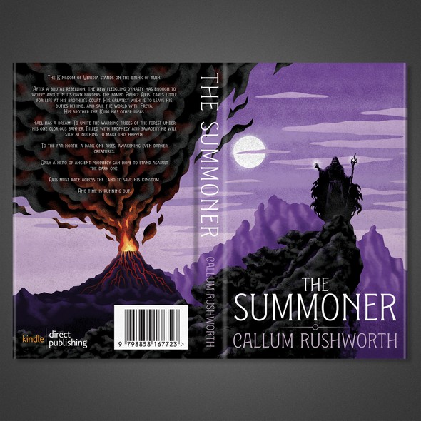 Digital art book cover with the title 'Book Cover Illustration and Design'