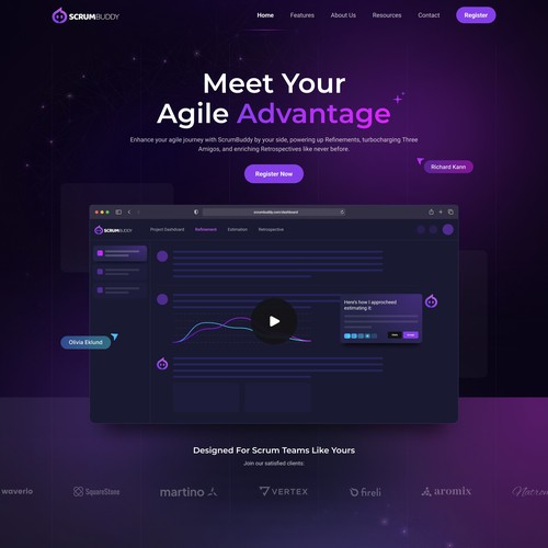 SaaS design with the title 'AI Based SaaS Website '