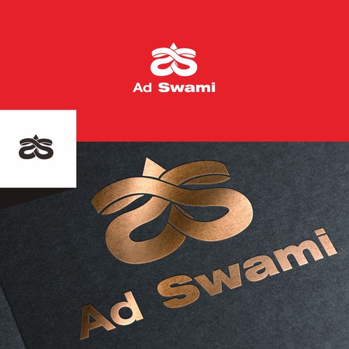 Symmetrical design with the title 'a starup logo for ad Swami'