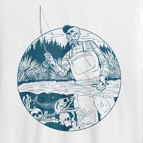 Fish t-shirt with the title 'Deadman's Bay '