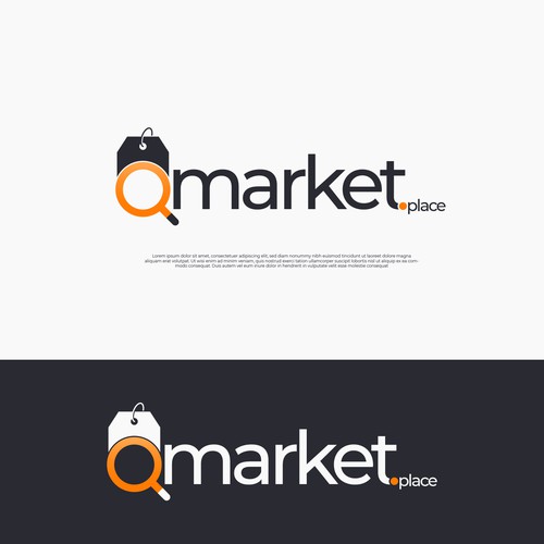 Magnifying glass logo with the title 'Clever logo for E-commerce'