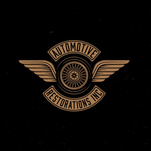 Motor design with the title 'Logo for automotive restorations.'