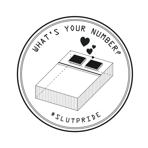 Edgy t-shirt with the title 'Sex-Positve T-Shirt Design'