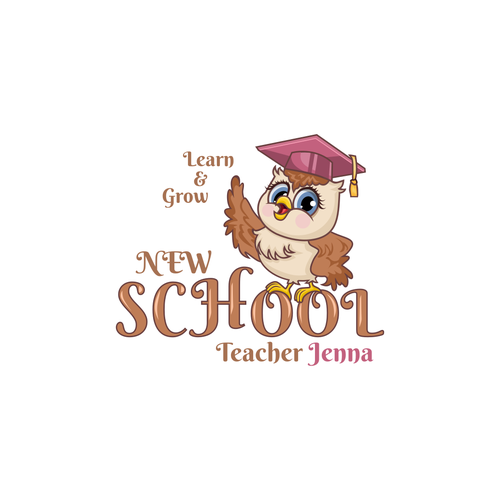 Teacher logo with the title 'New school'