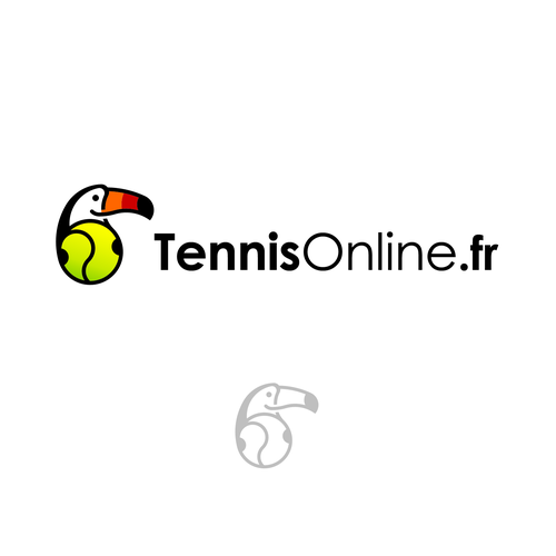 Toucan logo with the title 'Logo need for TennisOnline.fr'